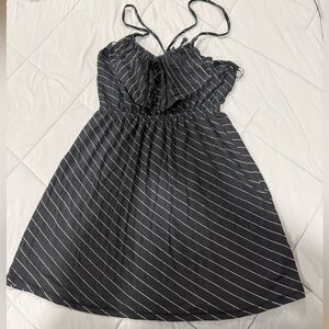 Roxy Striped Spaghetti‑Strap Mini Dress